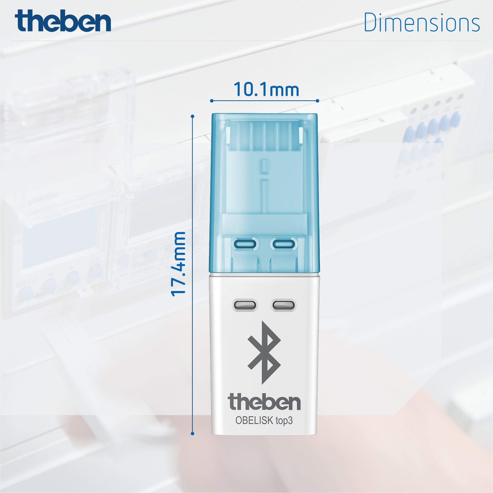 9070130 Bluetooth OBELISK top3 Abmessungen